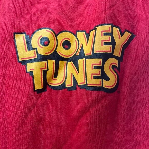 Looney Tunes Women's szS S Red Looney Tunes Graphic Pull On Flare Lounge Pants - Picture 3 of 5